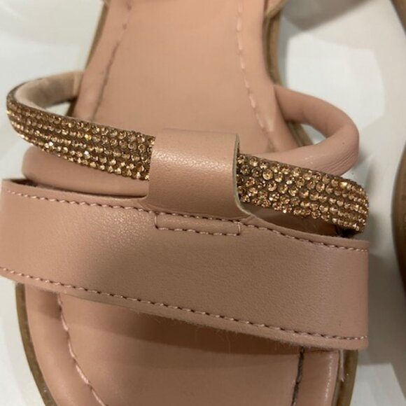 Adorable Mariella Girls Rose Pink & Gold Sandals - Made in Italy, size 1 Youth - Picture 3 of 5